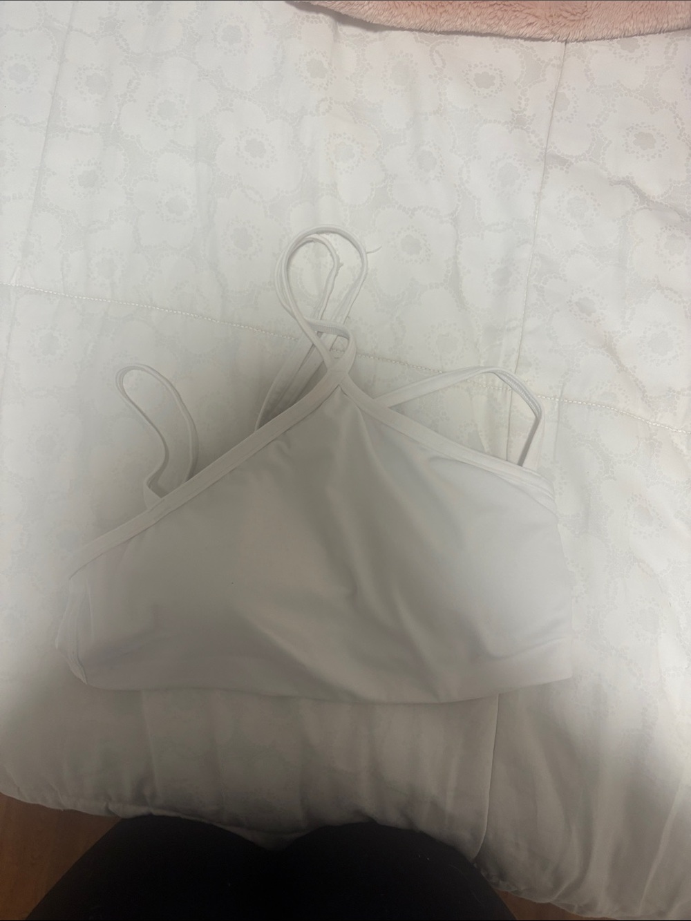 Lululemon white sports bra